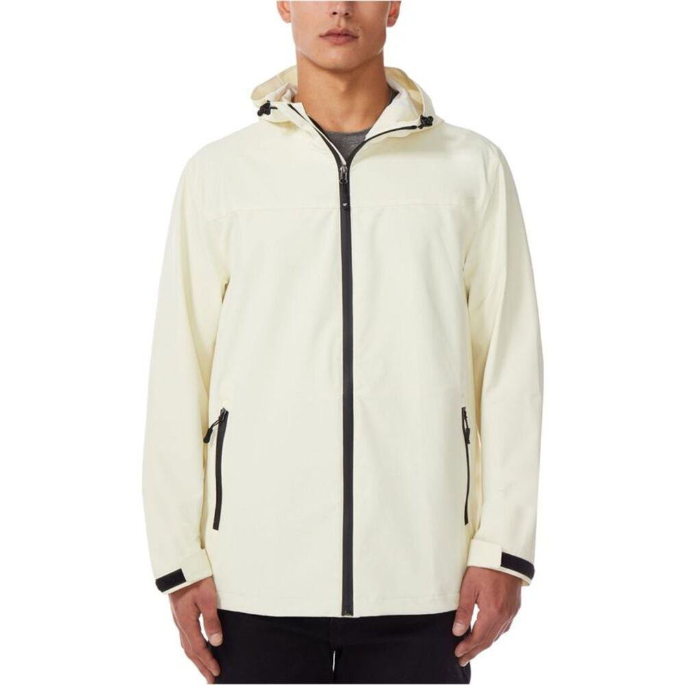 32 Degrees Mens Hooded Raincoat, Yellow, 2XL, DM